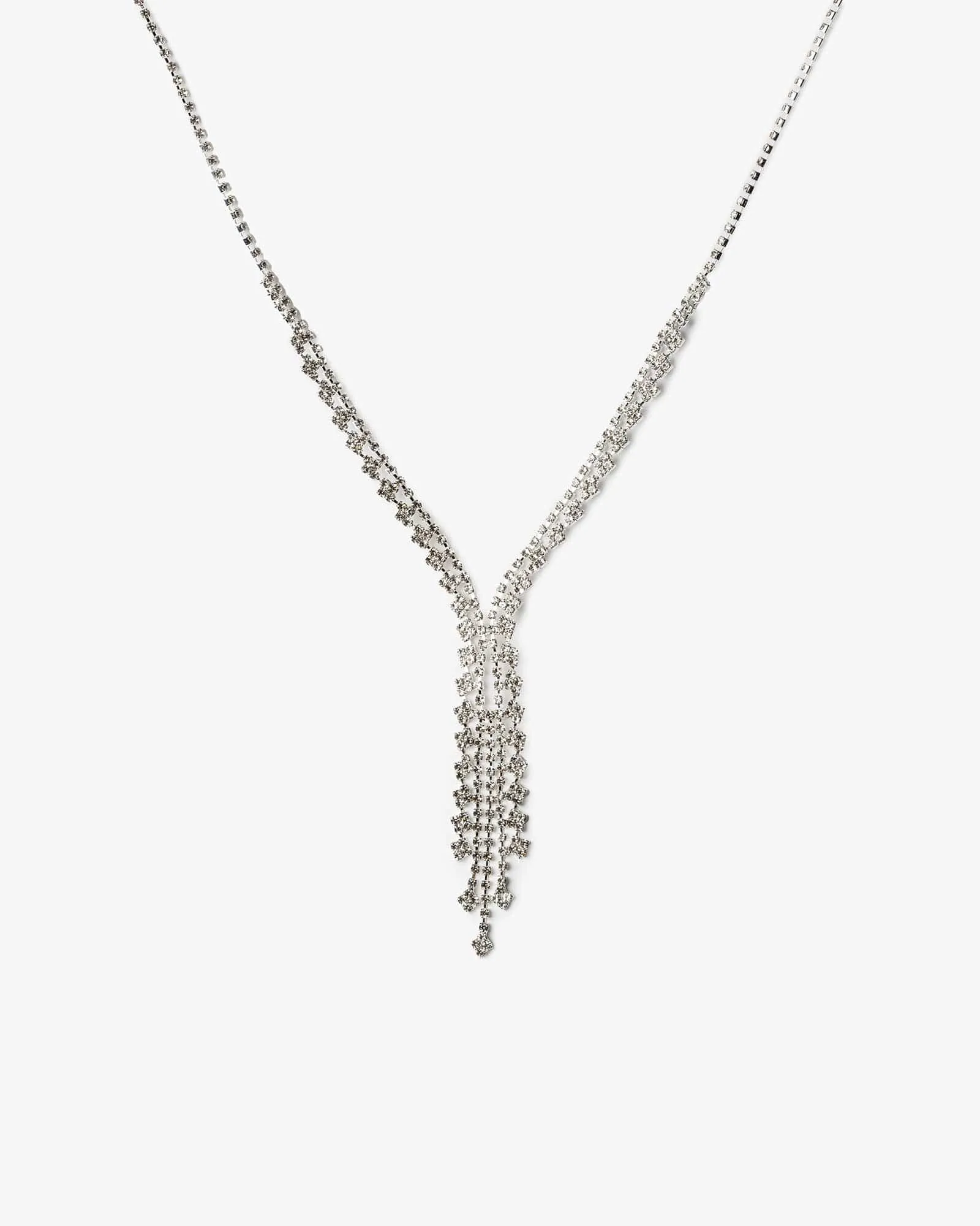 Crystal Statement Lariat Necklace