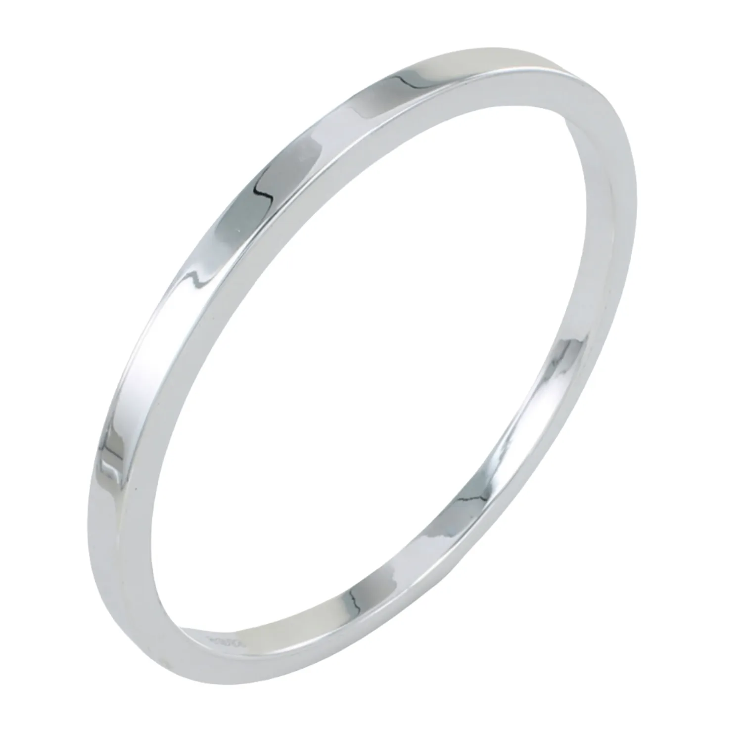 Cube Sterling Silver Shine Bangle
