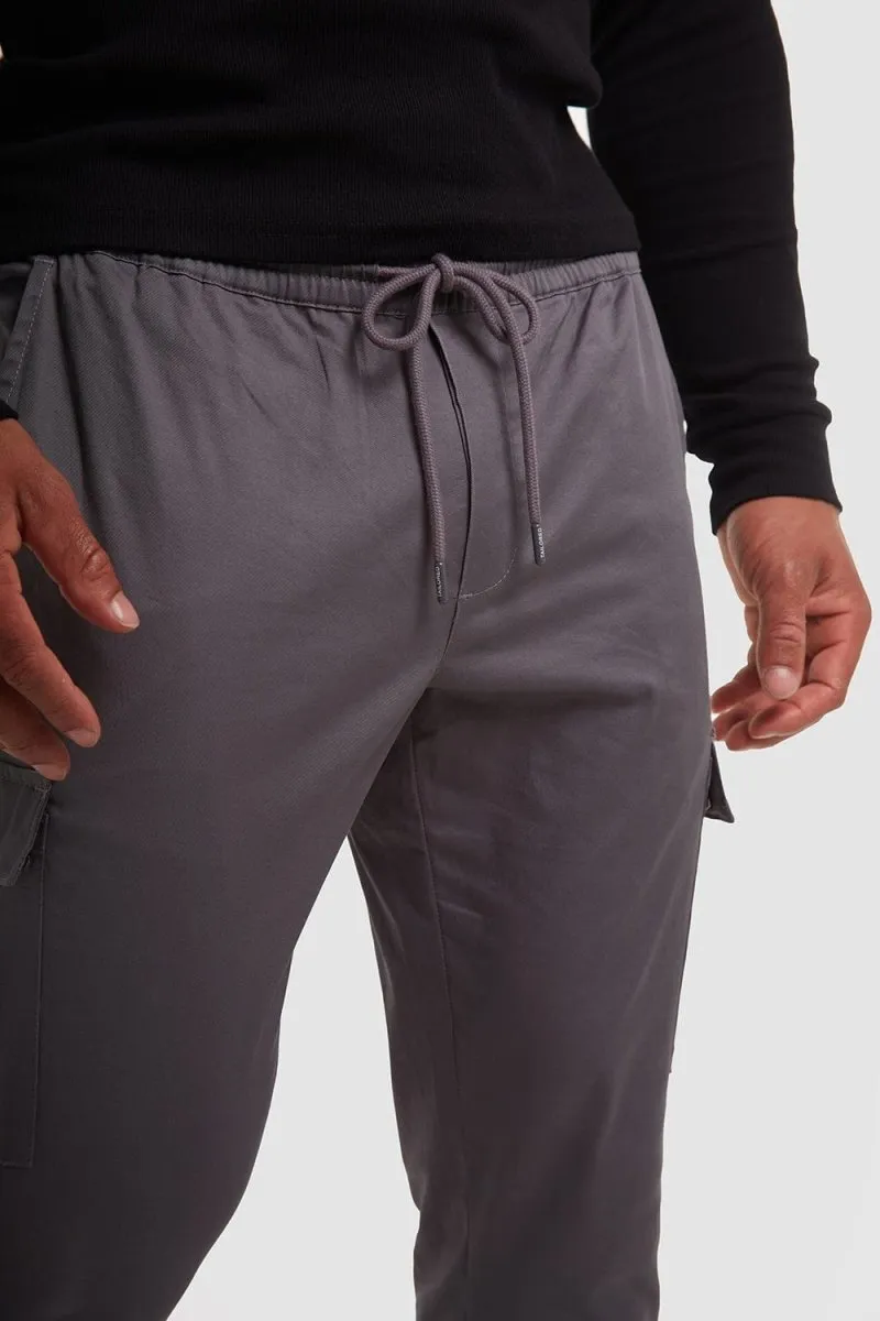 Cuffed Cargo Pants in Graphite
