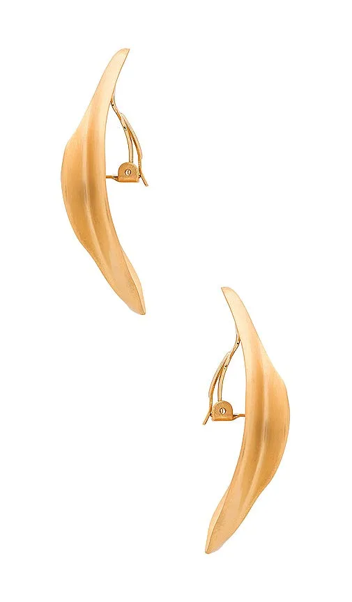 Cult Gaia Erin Earrings in Metallic Gold