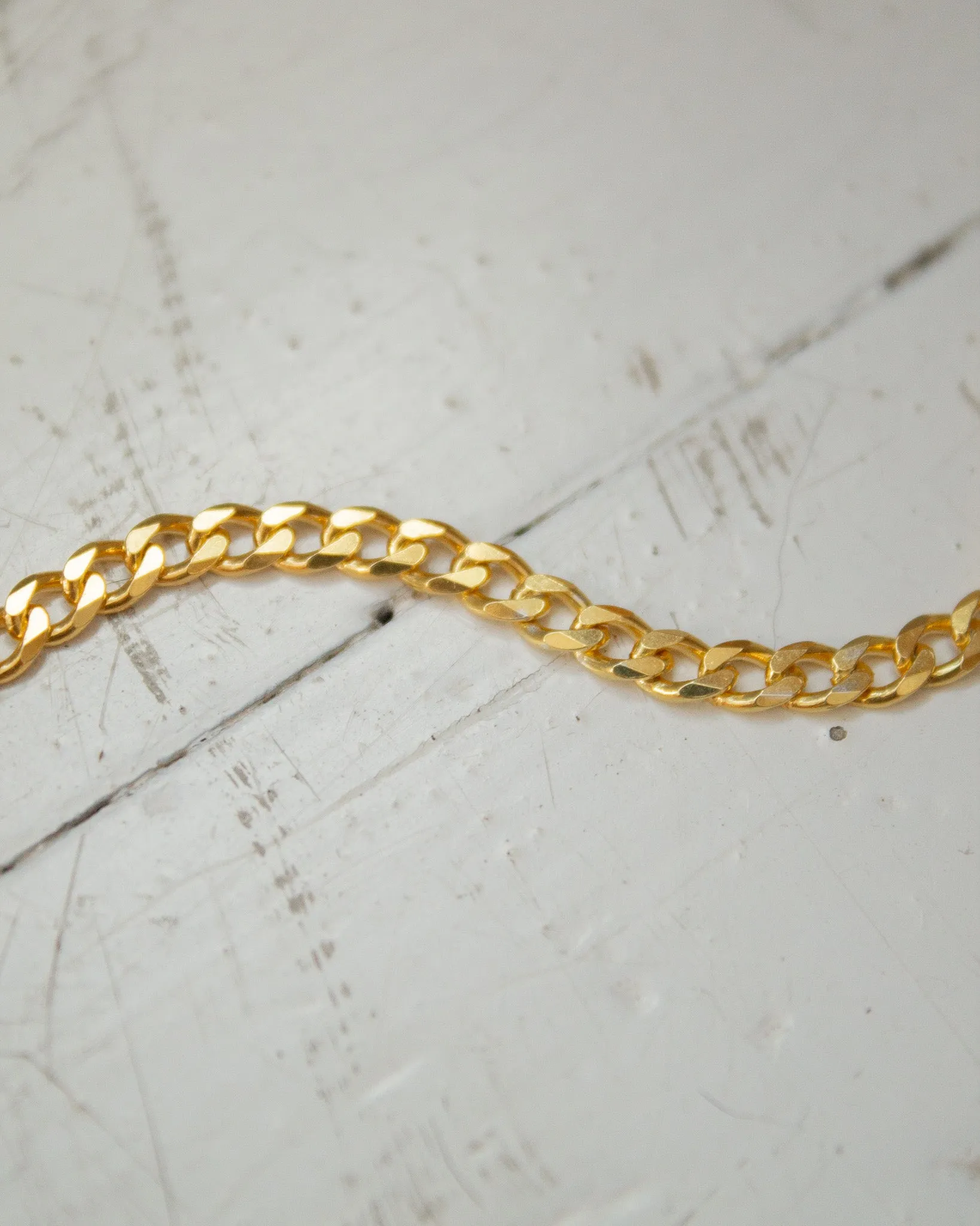 Curb Chain Necklace Gold Vermeil
