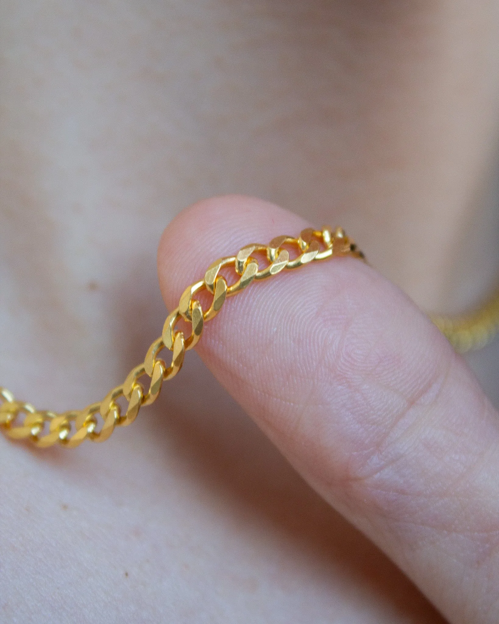 Curb Chain Necklace Gold Vermeil
