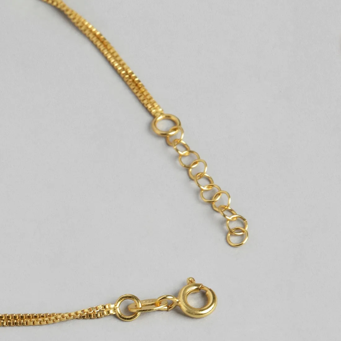 Dainty Silver Heart Gold Plated 925 Silver Anklets