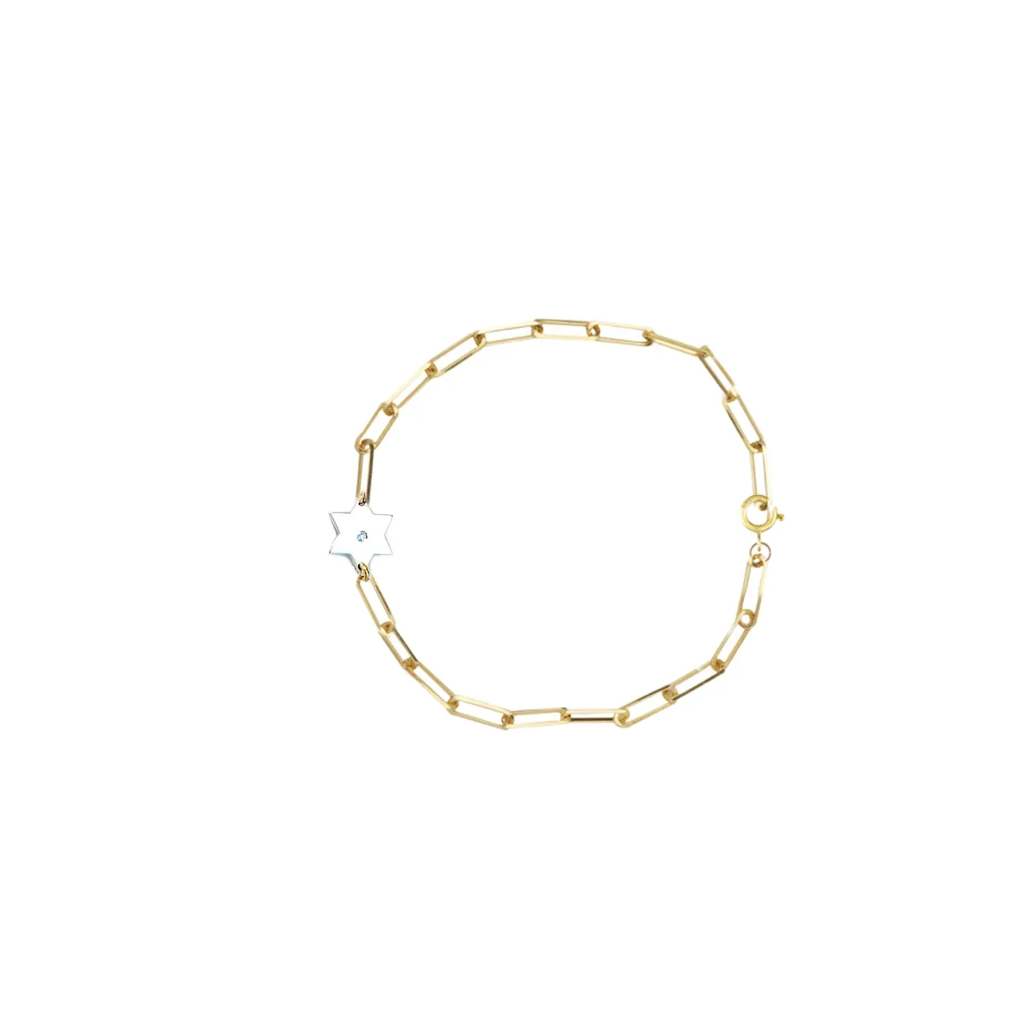 Dani Star of David Diamond Paperclip Bracelet | Anklet