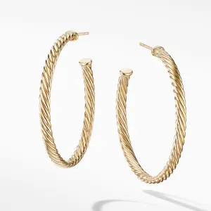 David Yurman Cablespira Hoop Earrings, 1.5"