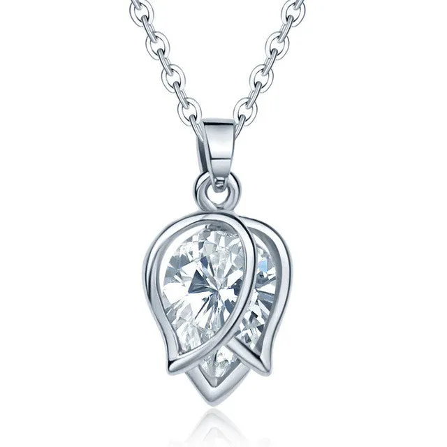 Delicated Rhinestone Tulips Flower Necklaces for Women