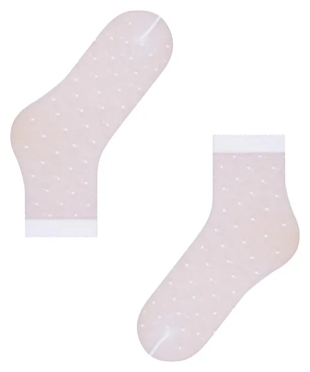 Dot 15 Den Anklets in White
