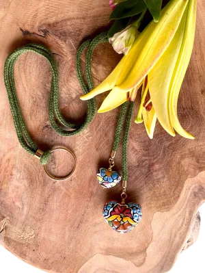Double Heart Talavera Necklace