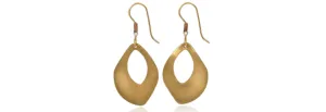 Earrings Hammered Organic Shape - Silver Forest