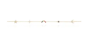 Ef collection 14k diamond cosmic charm bracelet-