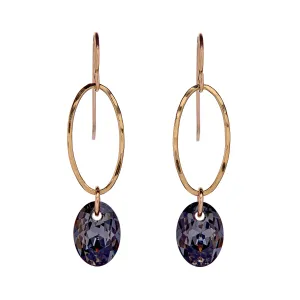 Elliptic Oval Drop Earrings