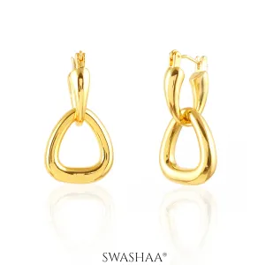 Elora 18K Gold Plated Hoop Earrings