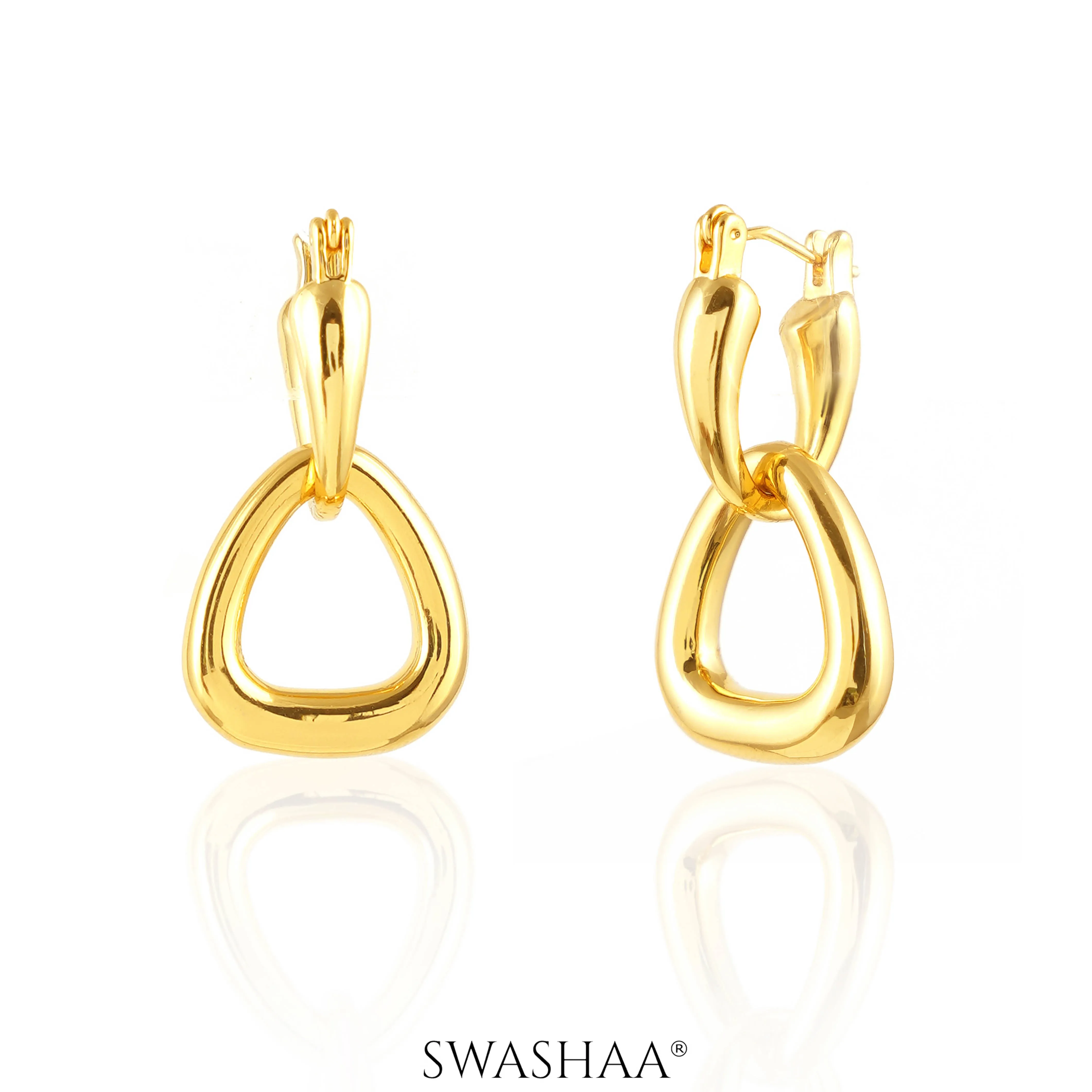 Elora 18K Gold Plated Hoop Earrings