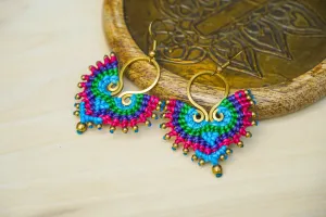 Enchanted Waves Micro Macrame Boho Earrings