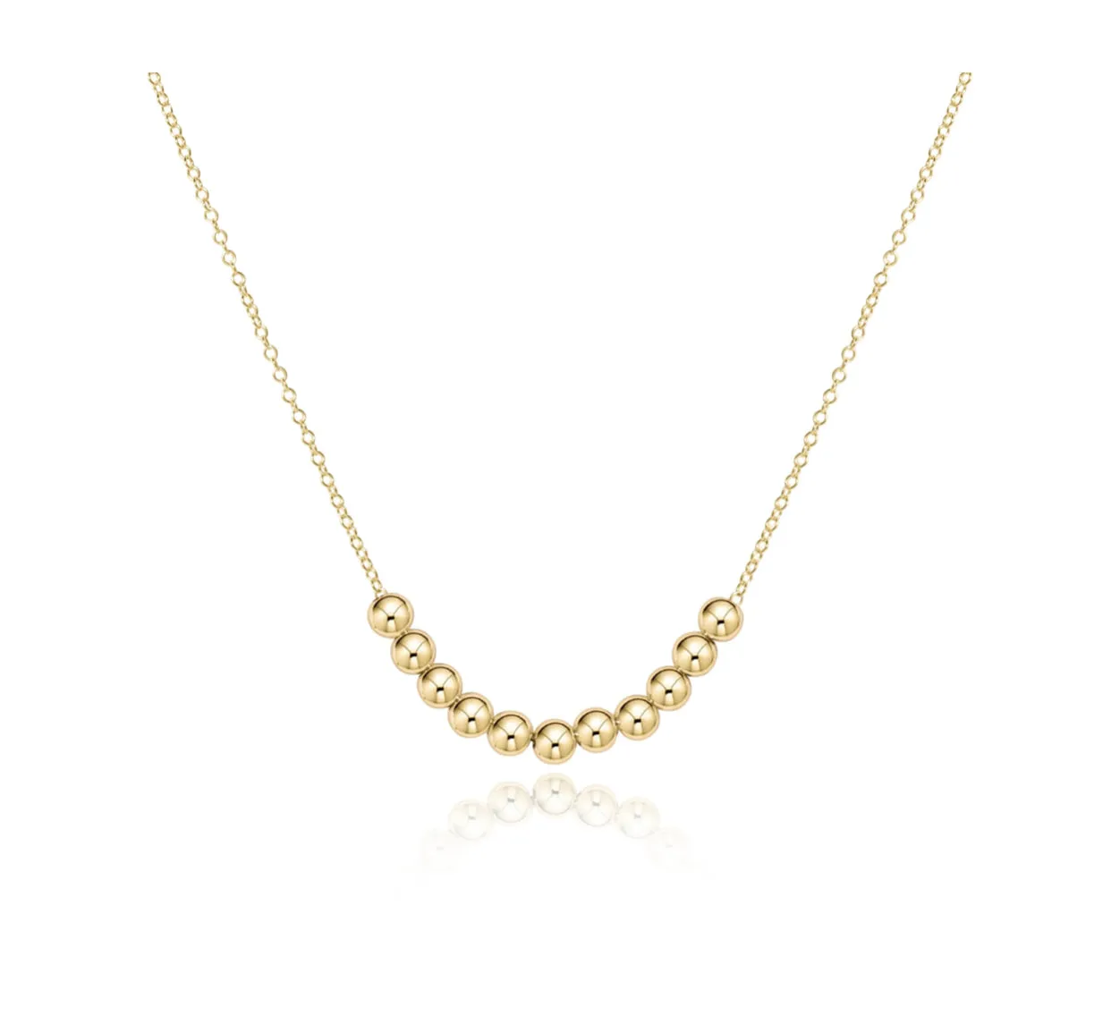 eNewton | 16" Classic Beaded Bliss Gold Necklace