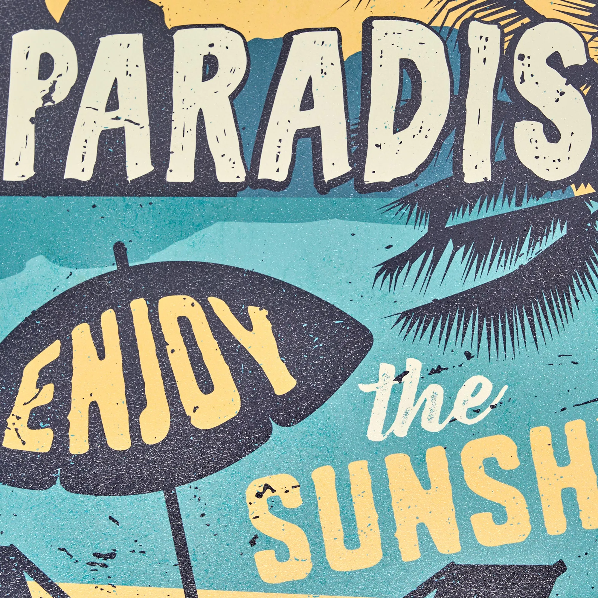 Escape to Paradise Round MDF Wall Plaque - 20" x 20" x 0.35"