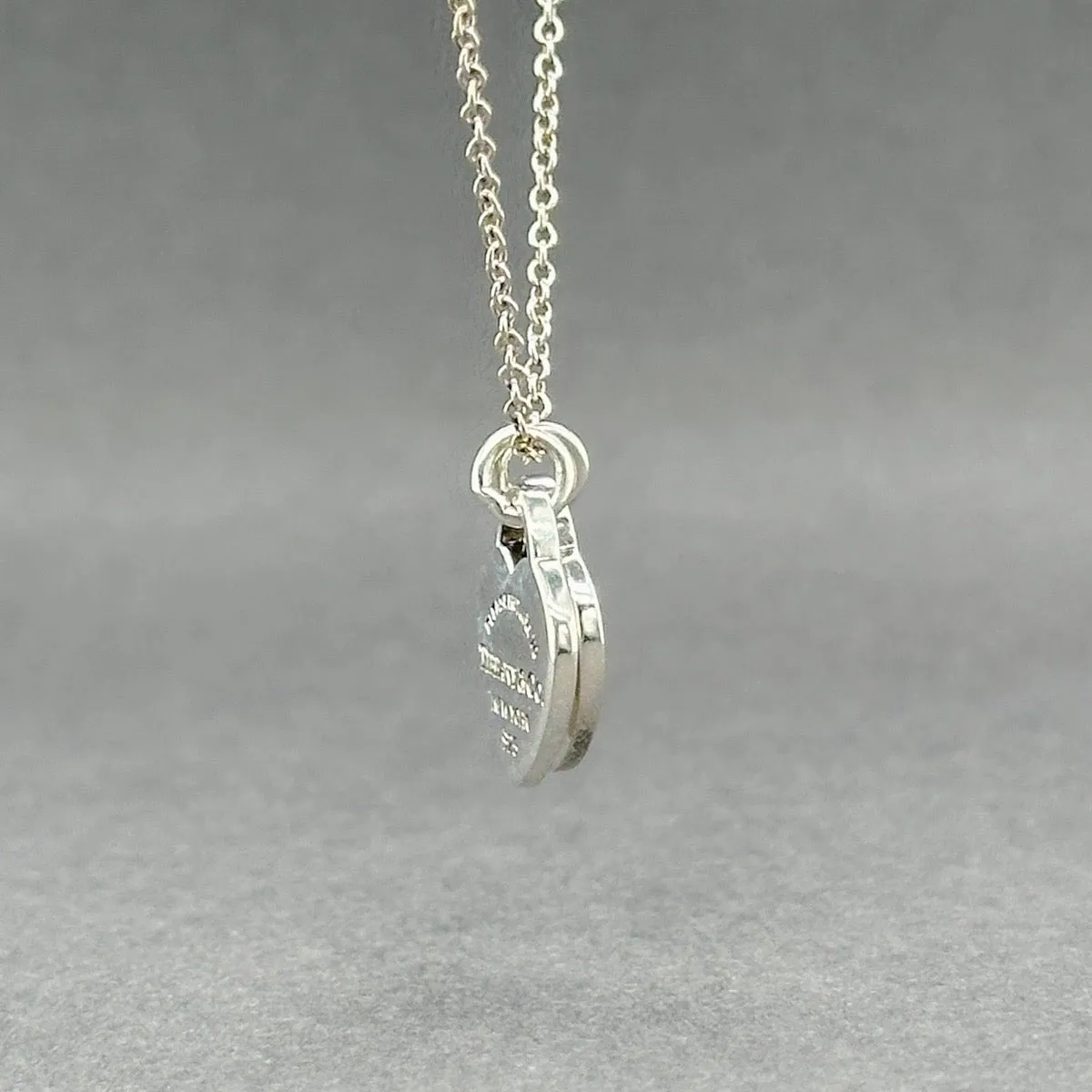Estate Tiffany & Co. SS Mini Double Heart Pendants