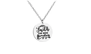 Faith Can Move Mountains Jesus Pendant Necklace