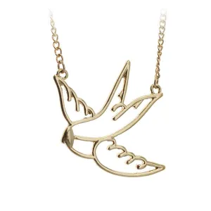 Fashion Gold Cute Swallow Short Choker Necklace