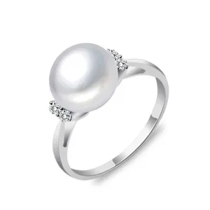 Fashion Pearl Ring Pearl Jewelry Natural Freshwater Pearl 925 Sterling Silver Jewelry Rings