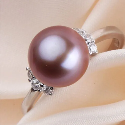 Fashion Pearl Ring Pearl Jewelry Natural Freshwater Pearl 925 Sterling Silver Jewelry Rings