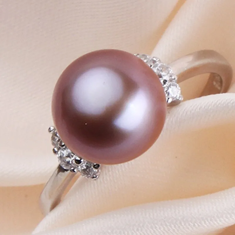 Fashion Pearl Ring Pearl Jewelry Natural Freshwater Pearl 925 Sterling Silver Jewelry Rings