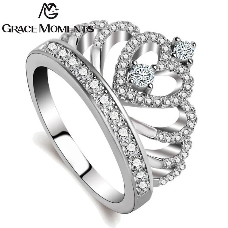Fashion Tiara Wedding Engagement Ring