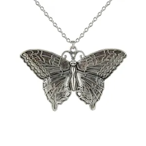 Fashion Vintage Silver Butterfly Pendant Necklace