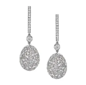 FEmotion 18ct White Gold Diamond Drop Earrings