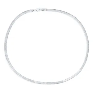 Flat Flexible 14k Gold Overlay Sterling Silver Chain Necklace Made Italy 16-24"