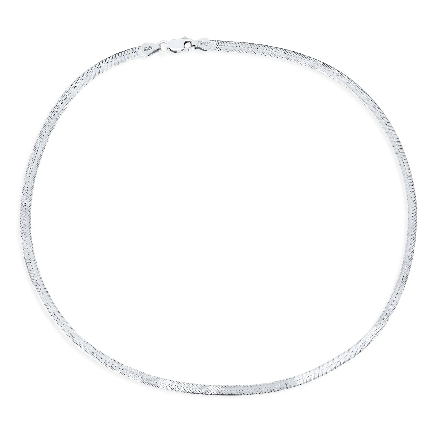 Flat Flexible 14k Gold Overlay Sterling Silver Chain Necklace Made Italy 16-24"