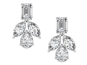 Floral Designer, Dangle Earrings - 6.51 ct.