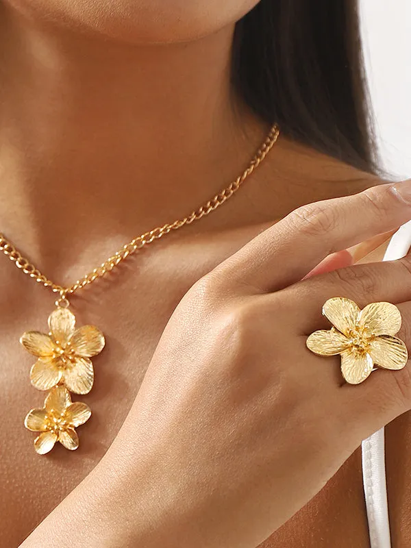 Flower Shape Rings Accessories   Necklaces Accessories