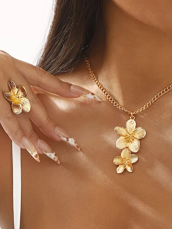 Flower Shape Rings Accessories   Necklaces Accessories