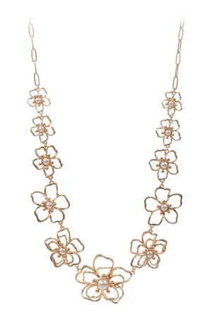 Flower Shaped Statement Necklace