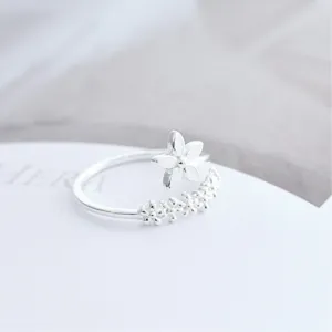 Fresh Flower 925 Sterling Silver Temperament Personality Literary