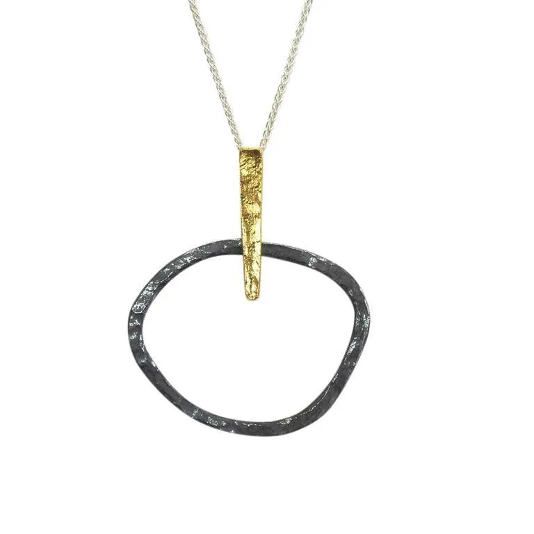 Geometric Circle Pendant Necklace