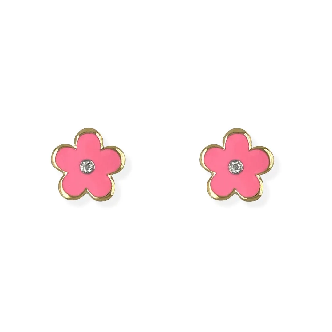 Gold Flower Earrings
