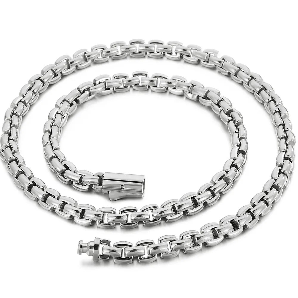 Gold Plated Stainless Steel 23.6" 8MM Thick Mens Chains Necklaces