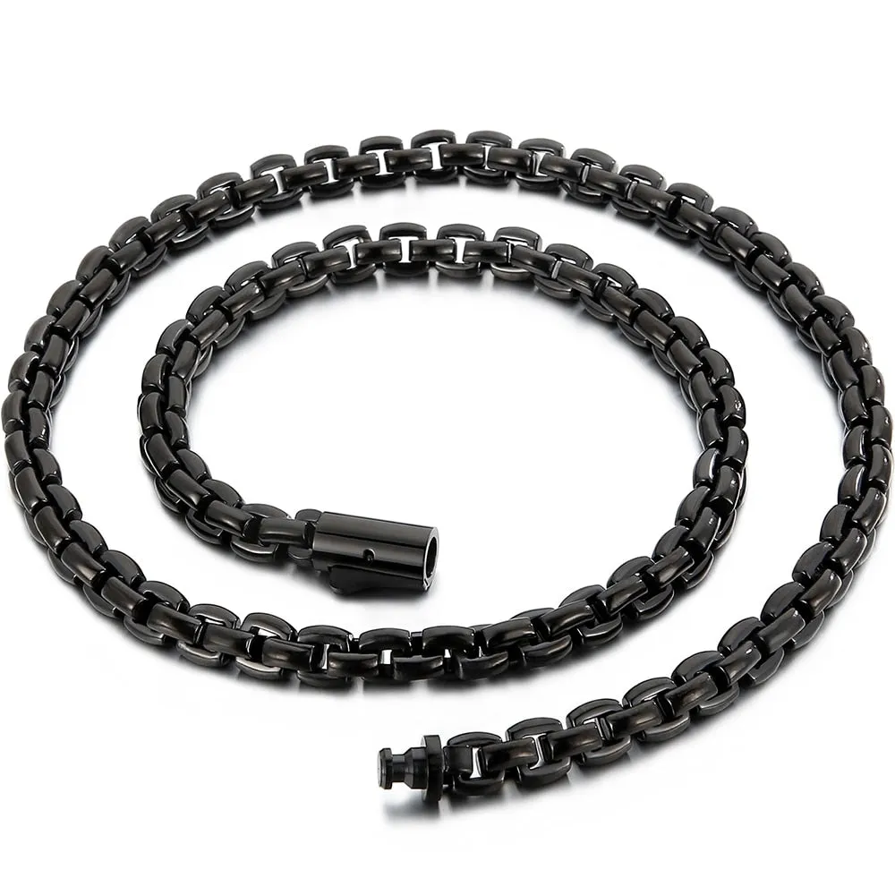 Gold Plated Stainless Steel 23.6" 8MM Thick Mens Chains Necklaces