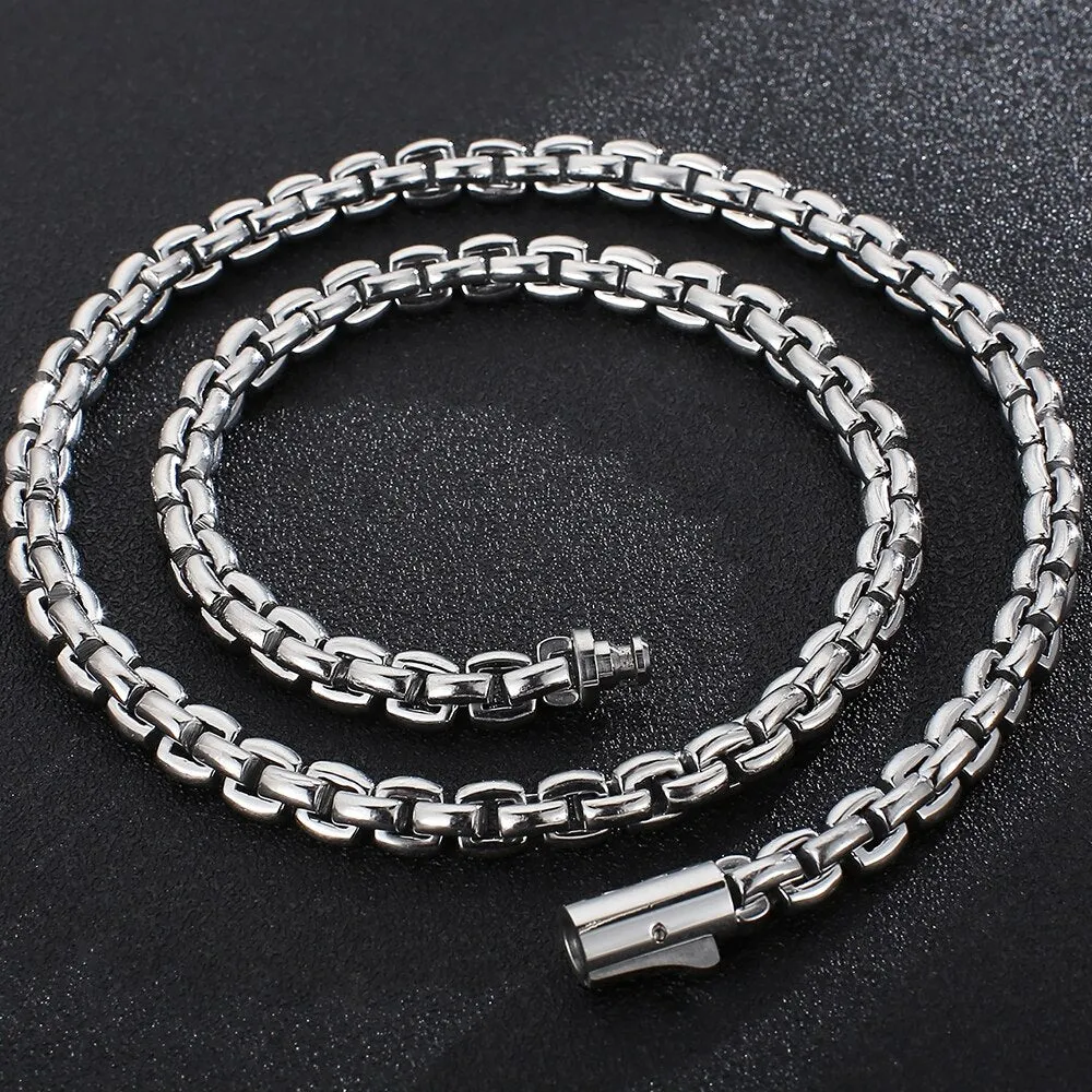 Gold Plated Stainless Steel 23.6" 8MM Thick Mens Chains Necklaces
