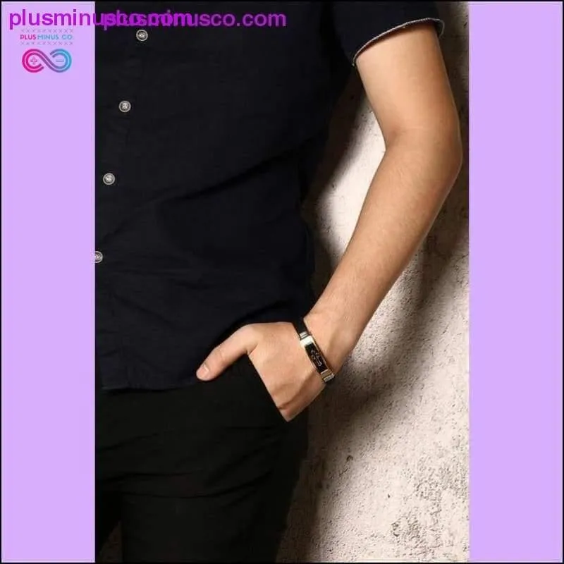 Gold Tone Cross Cuff Bracelet for Men Black Rubber Bracelets