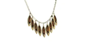 Gold Tone Pendant Long Necklace For Girl