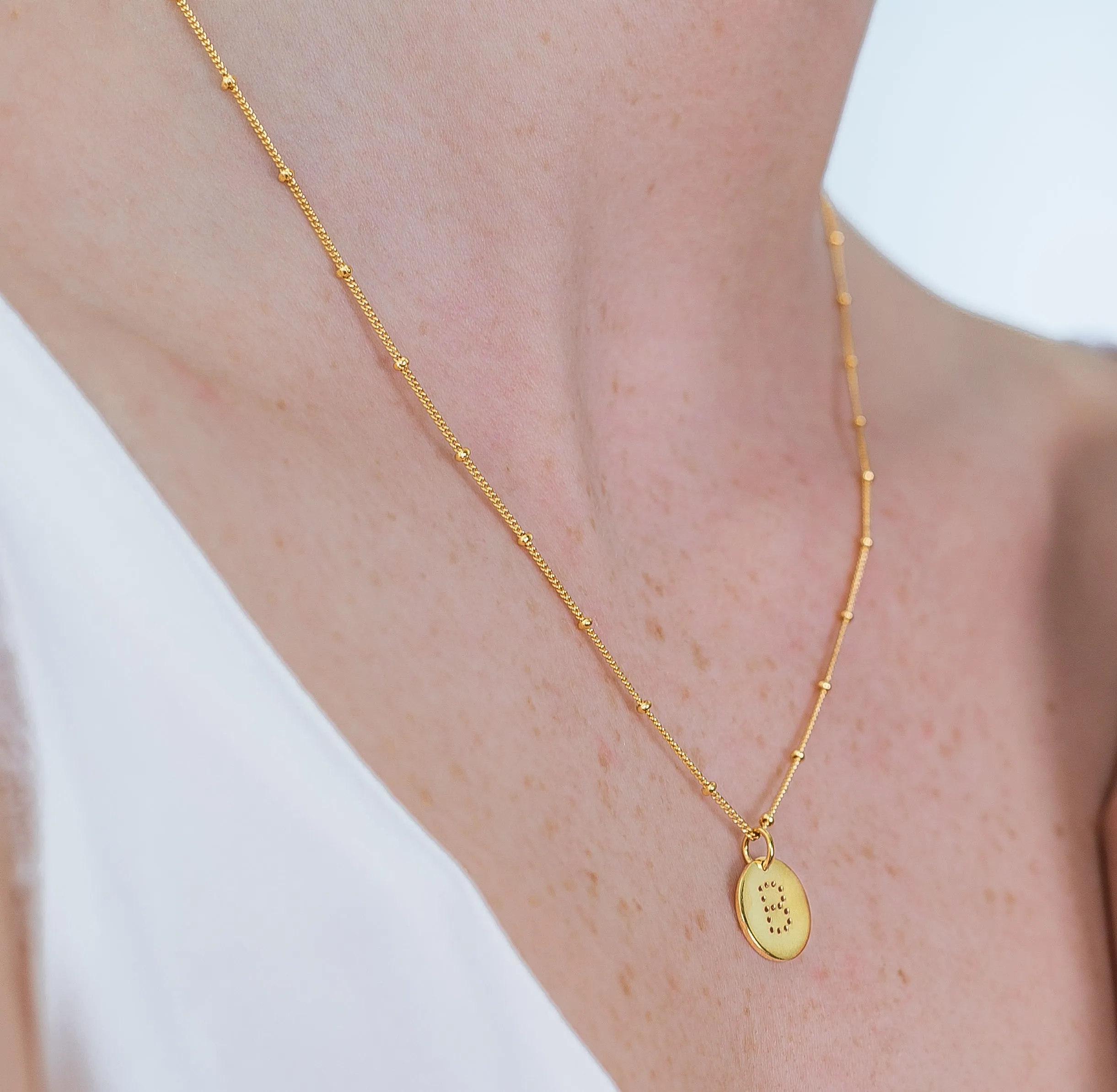 Gold Vermeil Alphabet Q Necklace
