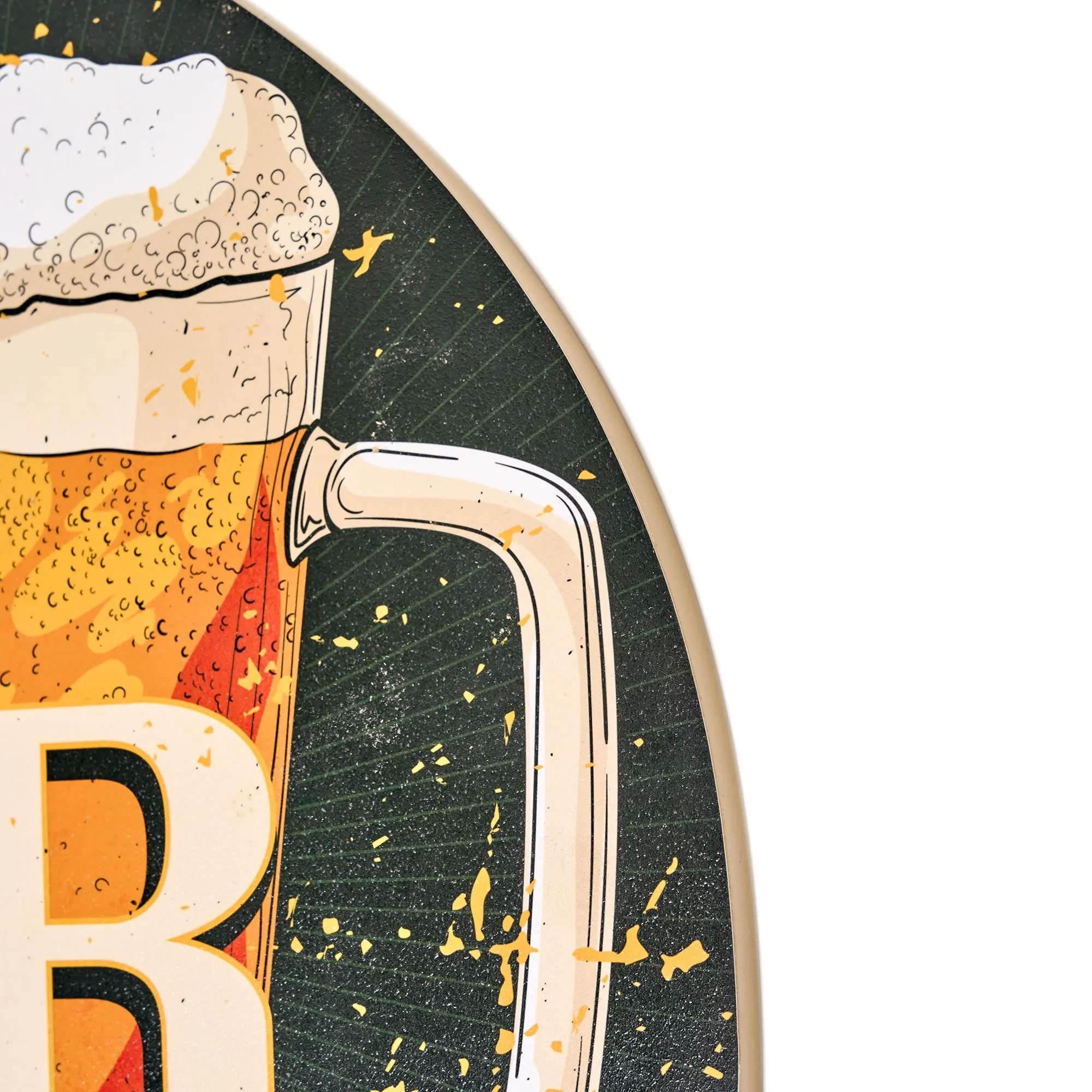 Good Beer, Good Friends Round MDF Wall Plaque - 20" x 20" x 0.35"