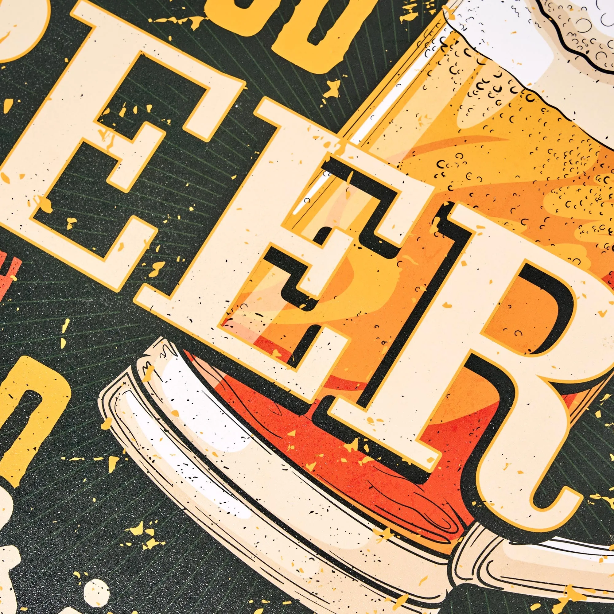 Good Beer, Good Friends Round MDF Wall Plaque - 20" x 20" x 0.35"