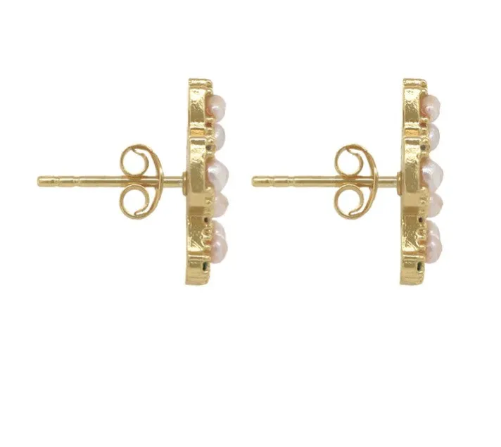 Gorgoneion Peace Earrings Gold