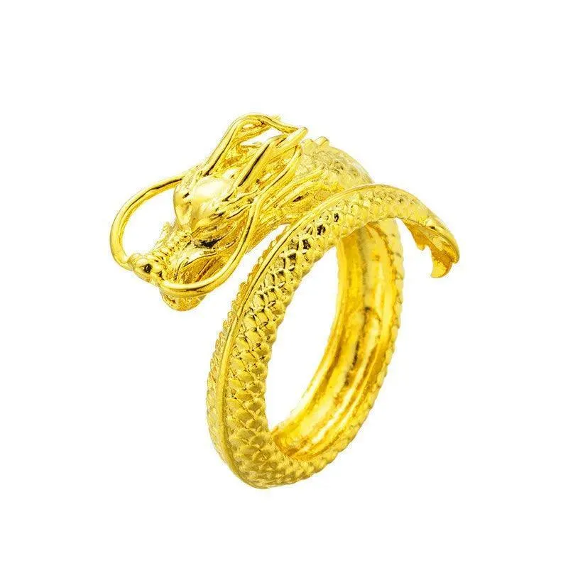 Gothic Punk Dragon Retro Viking Animal Adjustable Finger Rings for Women and Girls - Personality Magical Jewellery Gifts