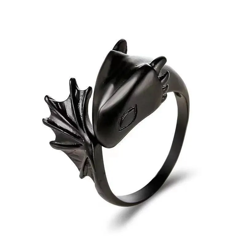Gothic Punk Dragon Retro Viking Animal Adjustable Finger Rings for Women and Girls - Personality Magical Jewellery Gifts