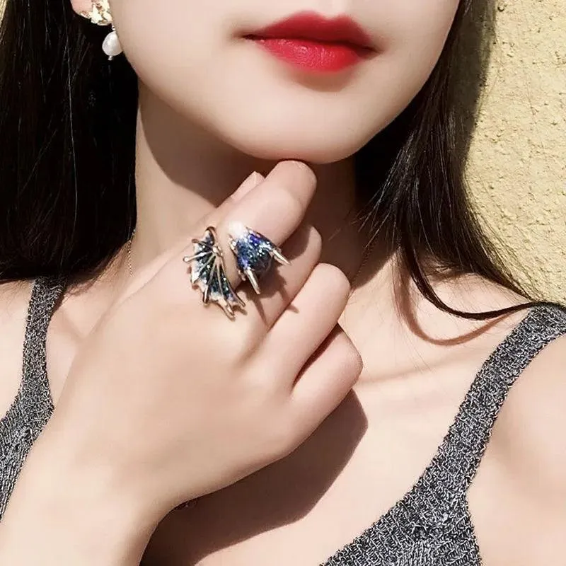 Gothic Punk Dragon Retro Viking Animal Adjustable Finger Rings for Women and Girls - Personality Magical Jewellery Gifts